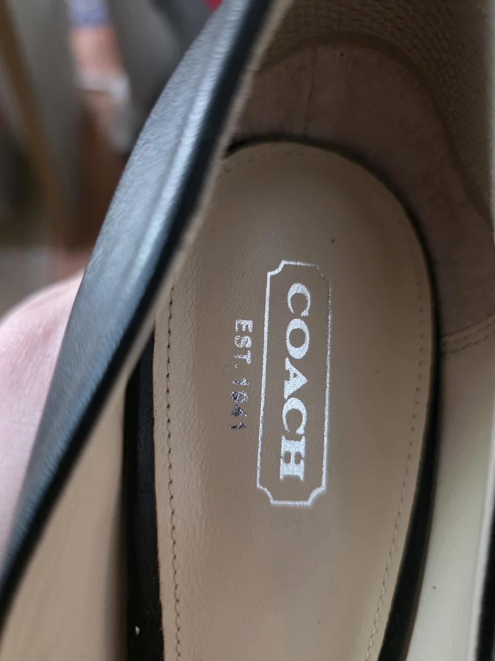 Coach Alexa Black Leather Platform Heels
